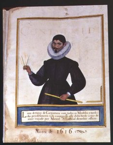 Titelseite des Livro de Traca de Carpintero (Buch der Zimmermannsentwürfe), 1616 von Spanish School